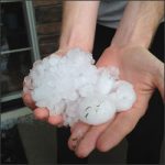 Hail from storm in Highland, MI 2014