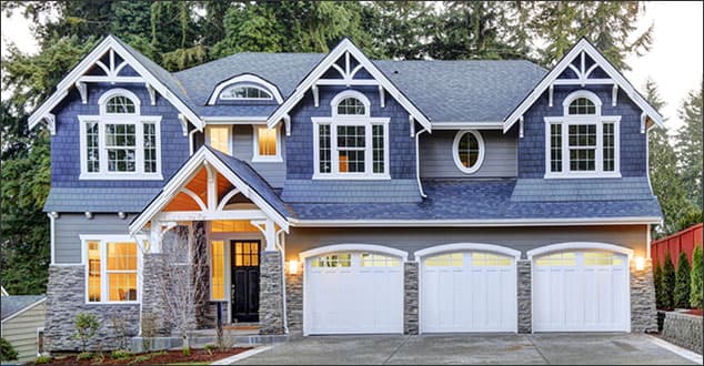 House with exterior trim work